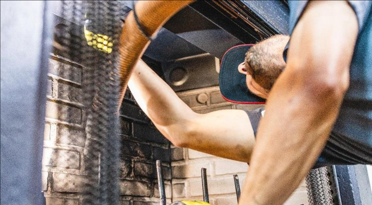 Brick Fireplace cleaning