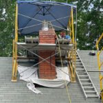 Melbourne Chimney scaffolding ladder Chimney rebuild