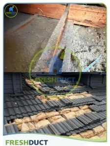 Before and after attic insulation under tiles job in melbourne