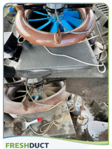 Clean and service evaporative cooler Freshduct