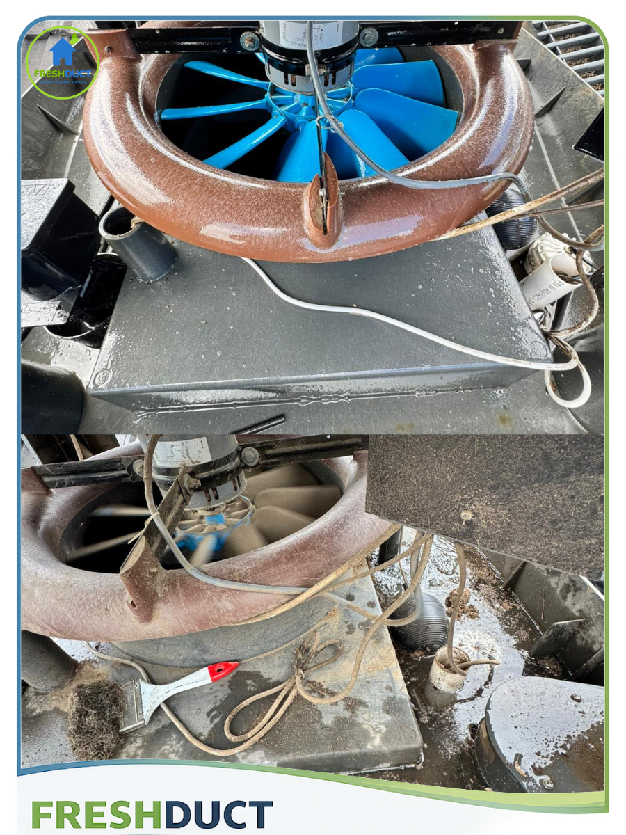 Clean and service evaporative cooler Freshduct
