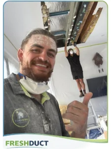 FreshDuct Mold Remediation In Progress