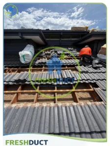 Installing insulation under roof tiles in areas you cant reach