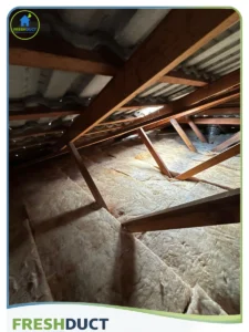 New insulation installed in attic