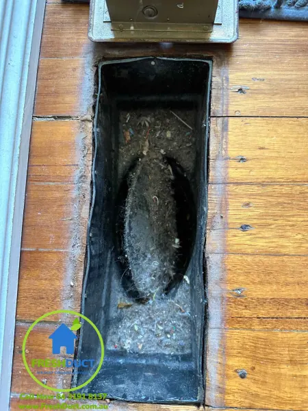 Floor duct on a Melbourne job
