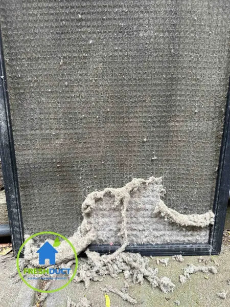 Return-air vent during a clean