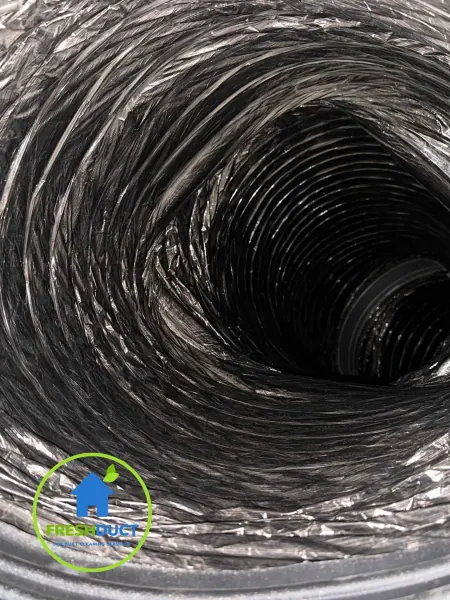 A duct after the FreshDuct deep clean
