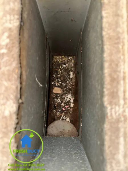 Floor duct run, after cleaning