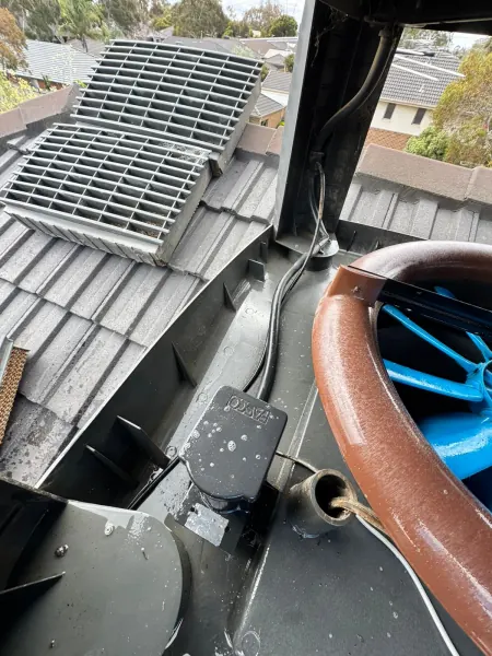 Evaporative cooler service and pump replacement