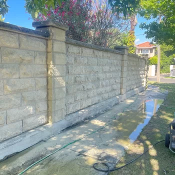 Brick Wall Restoration Pressure Washing Cleaning - After - Melbourne House External Cleaning FreshDuct