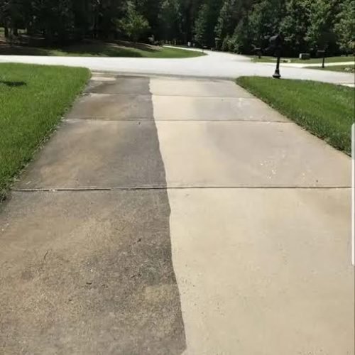 FreshDuct pressure washing Before-after-driveway4